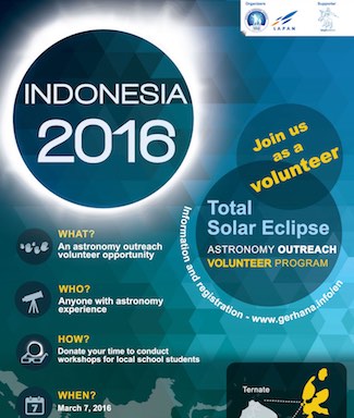 2016 Indonesia Total Solar Eclipse Astronomy Volunteer Outreach Program