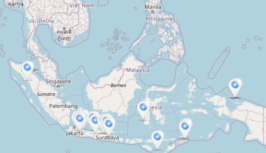 Lokasi Pengamatan GMH di Indonesia